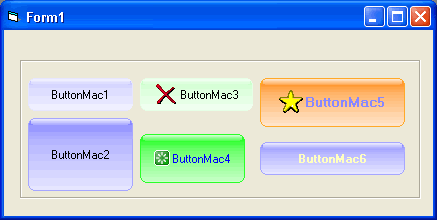 vista previa del ocx para utiliza botones en visual basic con estilo Macintosh