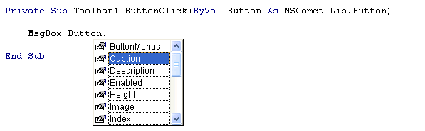 Lista de las propiedades del objeto button