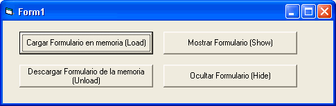 Ejemplo de los metodos para la carga y descarga de Forms