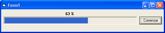 Mostrar porcentaje en una barra de progrso
