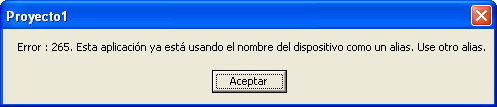 Error del dispositivo MCI